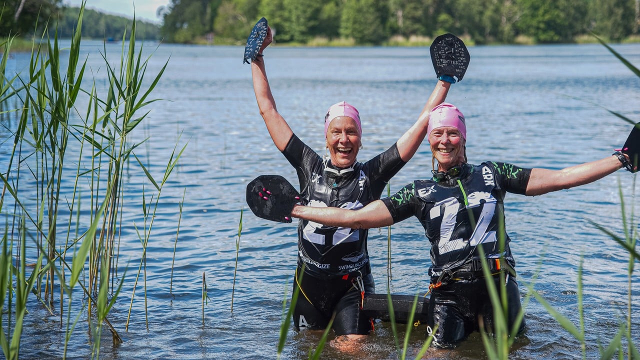 EX Swimrun träning i Rösjön foto Christer Schapiro