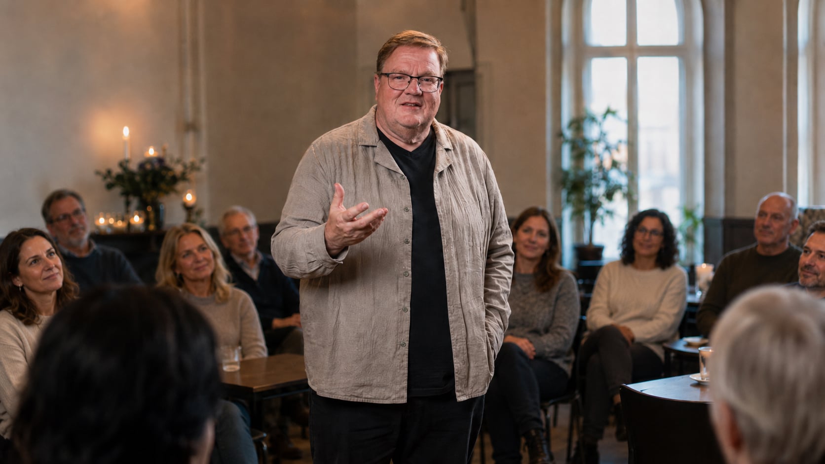 Medium Christian Toivainen på en seans
