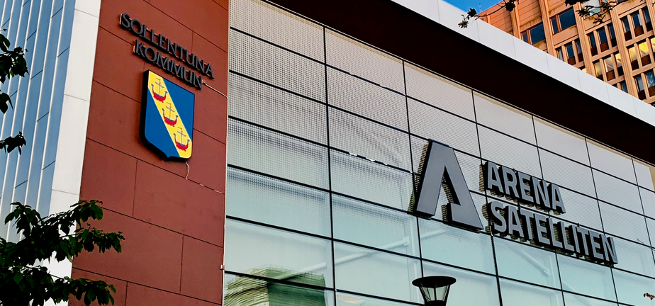 Bild på utsidan av Arena Satelliten