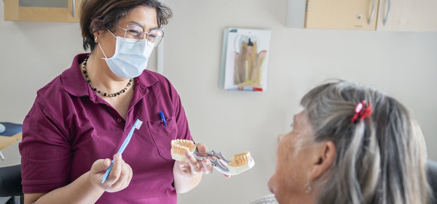Patient hos tandläkare