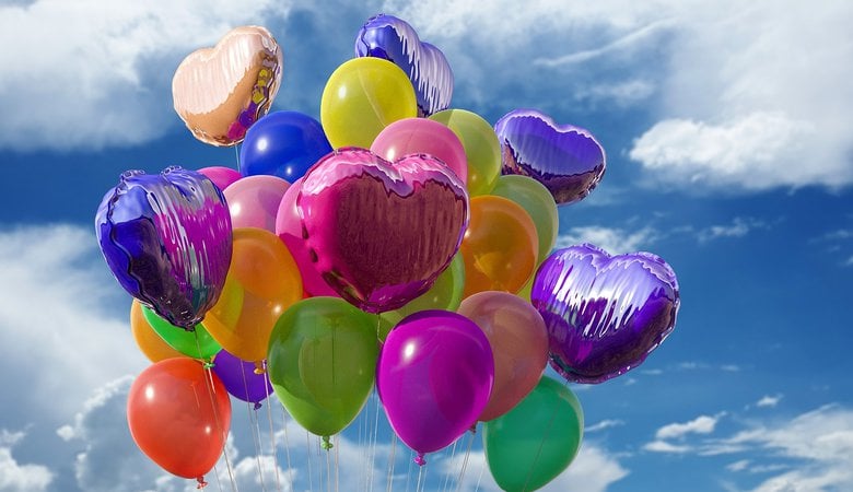 Ballonger uppe i luften