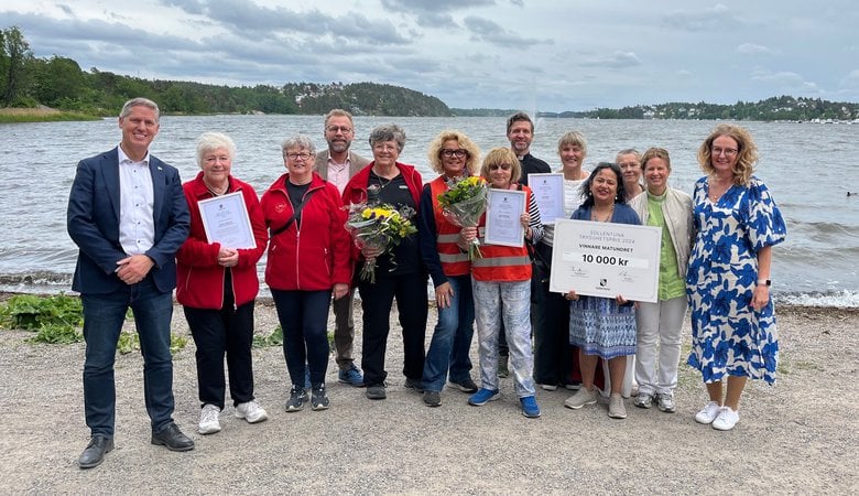 Vinnare av kommunens Trygghetspris: Matundret, Sollentuna församling, Sollentuna Seniorgymnastik och Carina Bindzau, Röda Korsets volontärer.