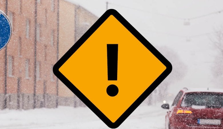 Varning för snö 