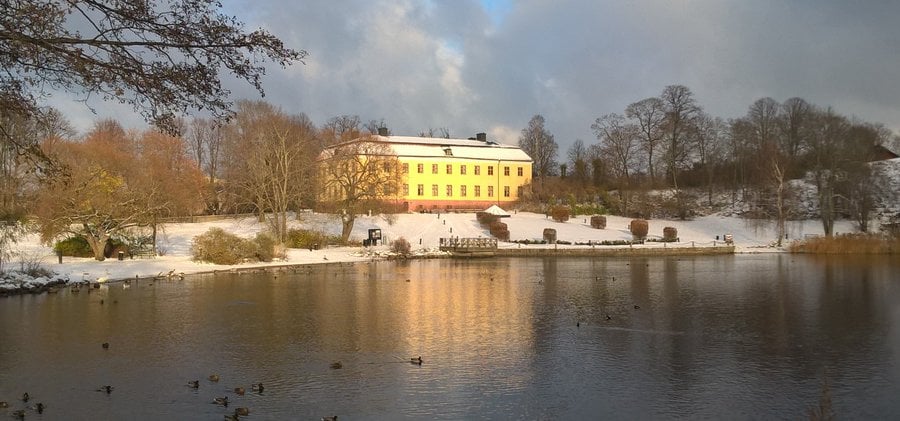 Vinterbild på Edsbergs slott